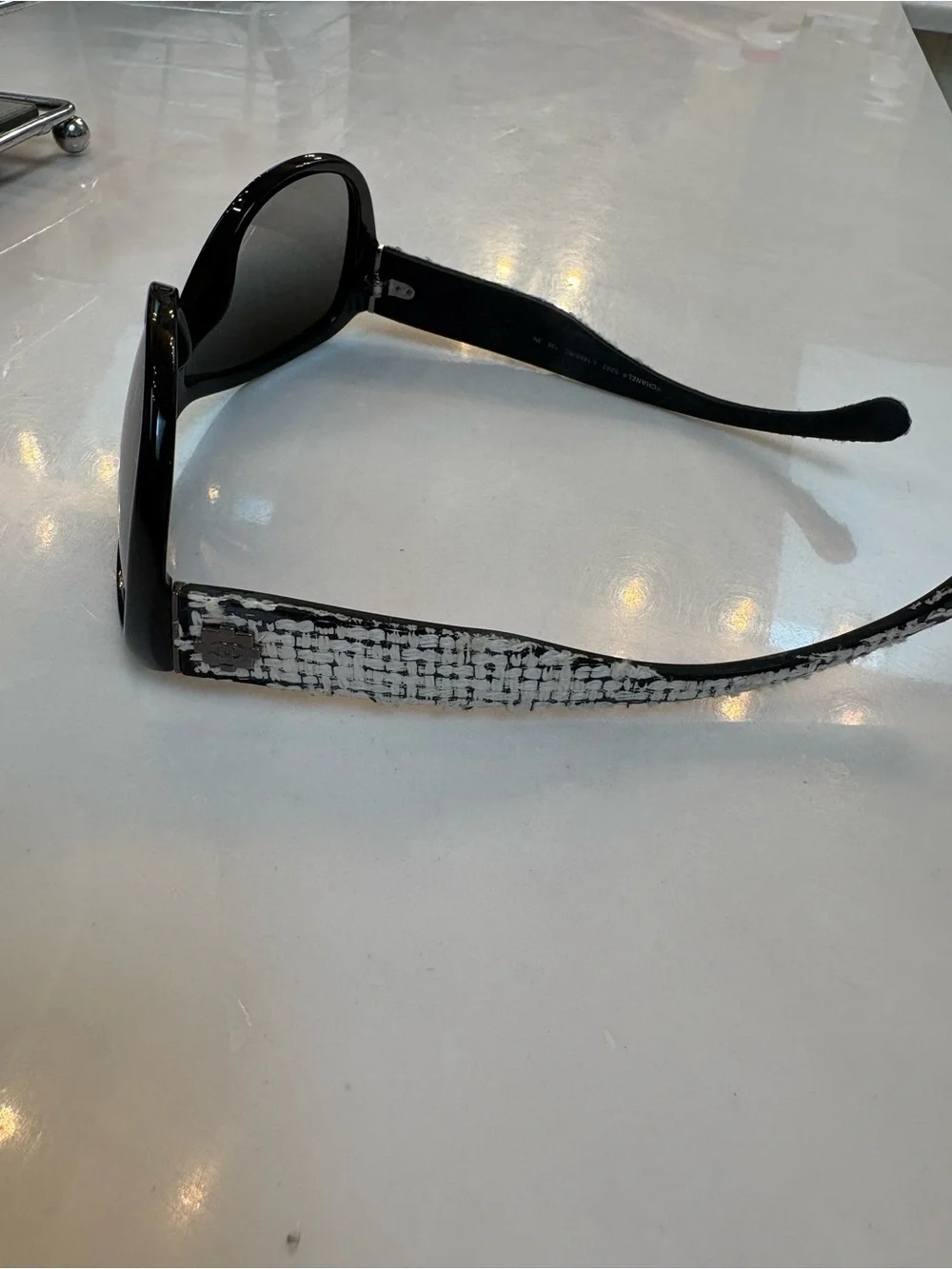 CHANEL Black Oversized Butterfly Sunglasses